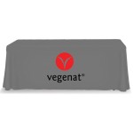 Grey Table Throw 2 Color Logo Print 6 ft. or 8ft. ( 3-sided or 4-sided option)